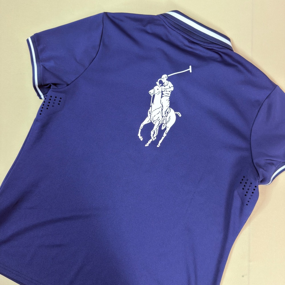 Polo Ralph Lauren US Open Polo Women L Navy Blue Excellent Big Pony Performance - Picture 4 of 16